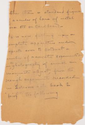 Lot #4011 Thomas Edison Handwritten Manuscript on X-Ray Experiments with Sketch of "the first Roentgen Ray lamp in the world" - Image 3