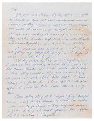 Lot #4047 Bruce Lee Autograph Letter Signed (1971) – The Martial Artist Writes About 'The Silent Flute,' Borrowing Money, and His Career-Saving "Hong Kong deal" - Image 2