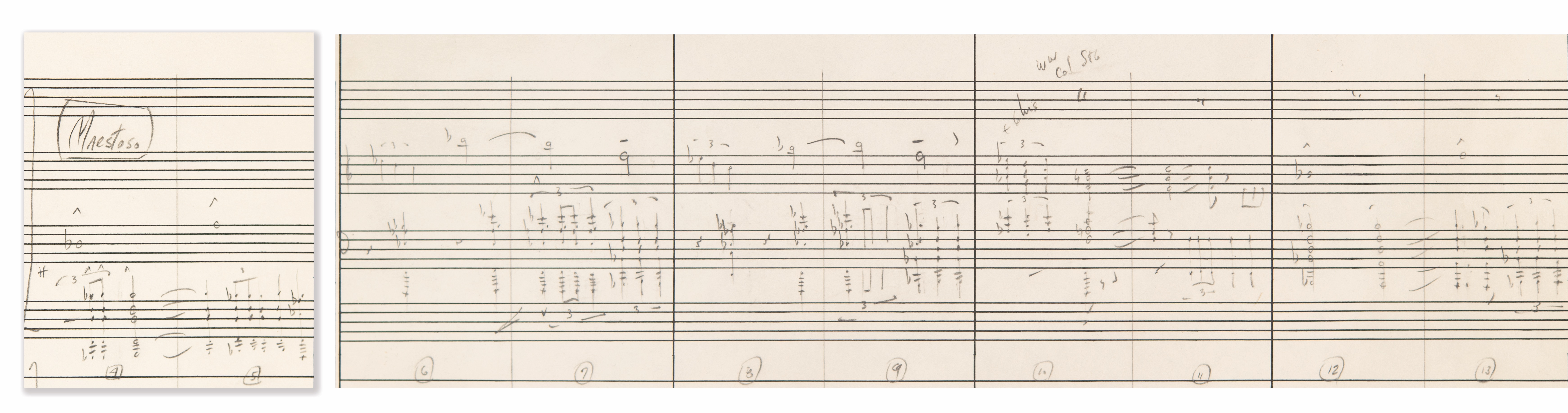 Lot #4046 Star Wars: John Williams Original Handwritten Music Manuscript for the Opening 'Star Wars Main Title' Theme - Image 5
