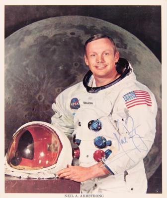 Lot #306 Neil Armstrong Signed Photograph -