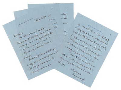 Lot #277 Charles Lindbergh Four-Page Autograph