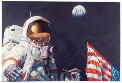 Lot #310 Alan Bean Signed Canvas Giclee Print: