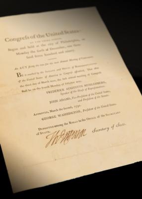 Lot #5 Thomas Jefferson Document Signed as