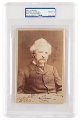 Lot #408 Samuel L. Clemens Signed Photograph as