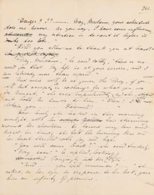 Lot #434 Baroness Emma Orczy Handwritten Manuscript Page from The Scarlet Pimpernel - Image 2