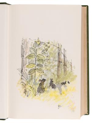 Lot #405 Richard Adams Signed Book - Watership Down (Ltd. Ed. #93/250) - With Original Watercolor by John Lawrence - Image 5