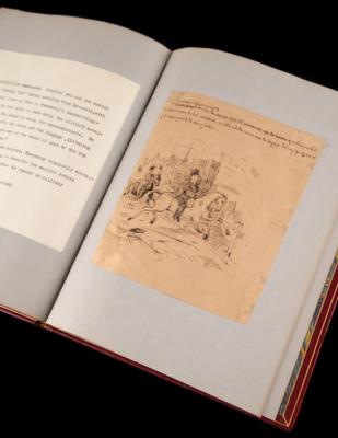 Lot #445 William Makepeace Thackeray Original Illustration and Handwritten Manuscript Page from Vanity Fair - Image 2