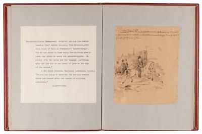 Lot #445 William Makepeace Thackeray Original Illustration and Handwritten Manuscript Page from Vanity Fair - Image 4