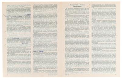 Lot #437 Ayn Rand Hand-Annotated Essay - 'The Psycho-Epistemology of Art' in The Objectivist Newsletter - Image 3