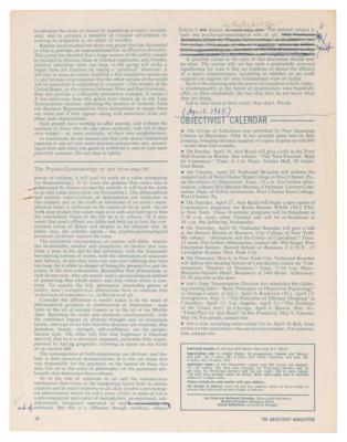 Lot #437 Ayn Rand Hand-Annotated Essay - 'The Psycho-Epistemology of Art' in The Objectivist Newsletter - Image 4