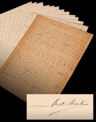 Lot #422 Bret Harte Autograph Manuscript Signed