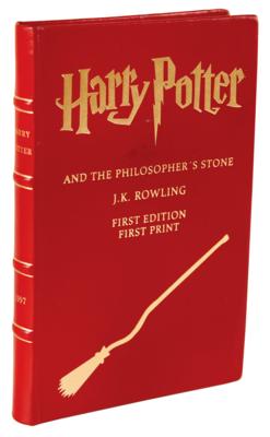 Lot #441 J. K. Rowling: First Edition, First Printing of Harry Potter and the Philosopher's Stone (Leatherbound) - Image 1