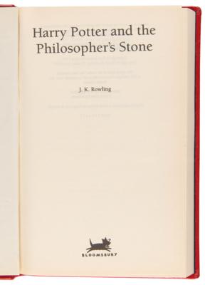 Lot #441 J. K. Rowling: First Edition, First Printing of Harry Potter and the Philosopher's Stone (Leatherbound) - Image 2