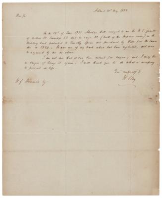 Lot #156 Henry Clay Autograph Letter Signed