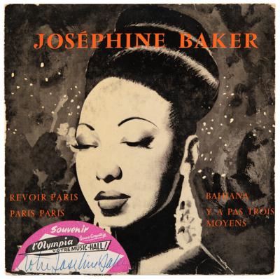 Lot #565 Josephine Baker Signed 45 RPM Record