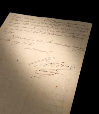 Lot #120 Simon Bolivar Historic Letter Signed,