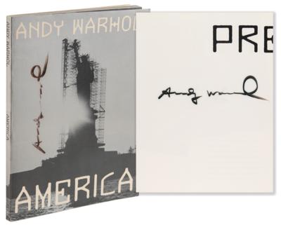 Lot #385 Andy Warhol Twice-Signed Book - America - Image 1