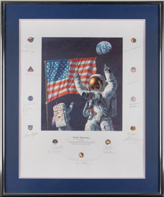 Lot #302 Apollo Astronauts (20) Multi-Signed Print