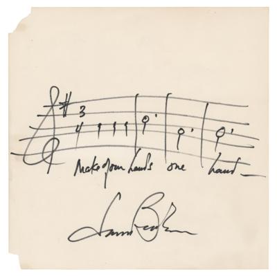 Lot #553 Leonard Bernstein Autograph Musical