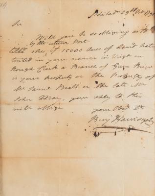 Lot #176 Benjamin Harrison V Autograph Letter