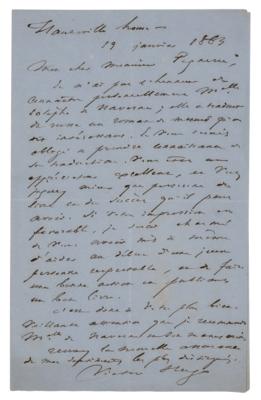 Lot #425 Victor Hugo Autograph Letter Signed,