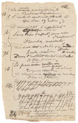 Lot #449 Paul Verlaine Autograph Manuscript Signed - Draft of a Poem for 'Bonheur' - Image 4