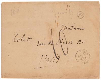 Lot #418 Gustave Flaubert Autograph Letter Signed on Writing with Bouilhet: "He had an idea that I dare to describe as Dantesque" - Image 5