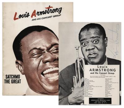 Lot #564 Louis Armstrong Signed Program