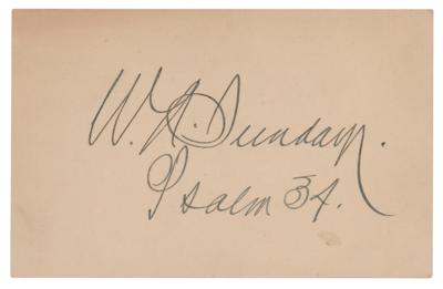 Lot #241 Billy Sunday Signature