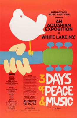 Lot #551 Woodstock Music Festival Original Poster