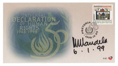 Lot #198 Nelson Mandela Signed Commemorative Cover