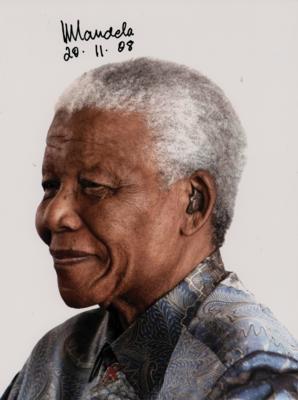 Lot #197 Nelson Mandela Signed Photograph