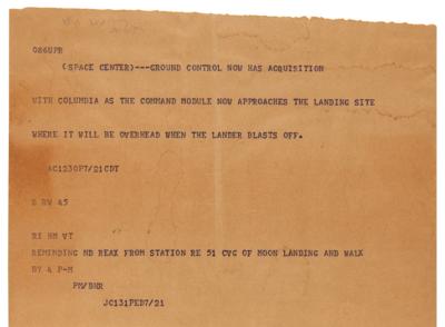 Lot #298 Apollo 11 Original UPR Teletype Roll - Image 7