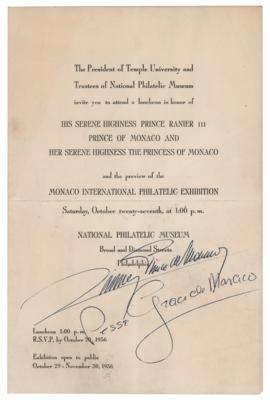 Lot #215 Princess Grace and Prince Rainier Signed