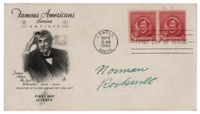 Lot #381 Norman Rockwell Signed FDC - Image 1