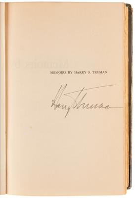 Lot #103 Harry S. Truman Signed Book - Memoirs - Image 4