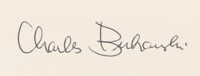 Lot #466 Charles Bukowski Signed Book - Screams From the Balcony (Ltd. Ed. #57/300) - Image 2