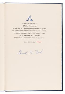 Lot #47 Gerald Ford Signed Book - A Vision For America (Ltd. Ed. #4/100) - Image 4