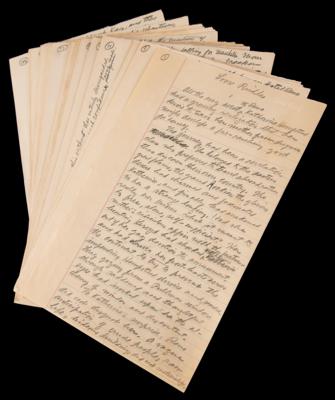 Lot #420 Zane Grey Handwritten Manuscript for