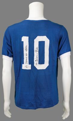 Lot #912 Pele Signed Soccer Jersey