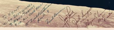 Lot #286 Apollo 8 Astronauts and Jack Swigert Signed Oversized 'Earthrise' Photograph - Image 2