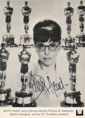 Lot #787 Edith Head Signed Photograph - Image 1