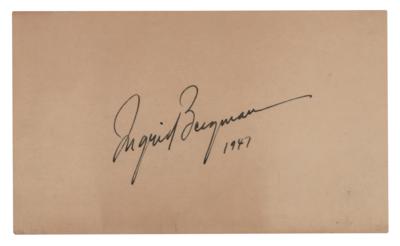 Lot #724 Ingrid Bergman Signature - Image 1