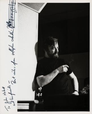 Lot #581 Stephen Sondheim Signed Photograph with a Handwritten Musical Quotation - Image 1