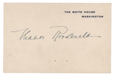 Lot #93 Eleanor Roosevelt Signed White House Card - Image 1