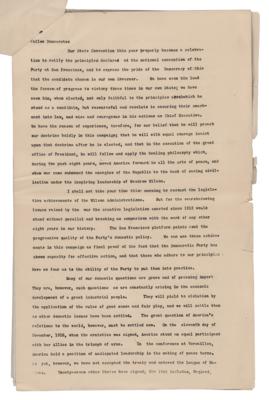 Lot #116 Woodrow Wilson: Newton D. Baker Original 'League of Nations' Speech at the 1920 Ohio Democratic State Convention - Image 2