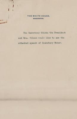 Lot #116 Woodrow Wilson: Newton D. Baker Original 'League of Nations' Speech at the 1920 Ohio Democratic State Convention - Image 3