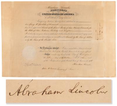 Lot #9 President Abraham Lincoln Appoints a Consul