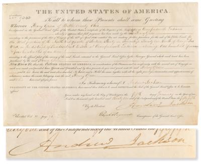 Lot #66 Andrew Jackson Document Signed as President - Image 1