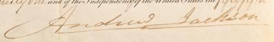 Lot #66 Andrew Jackson Document Signed as President - Image 3